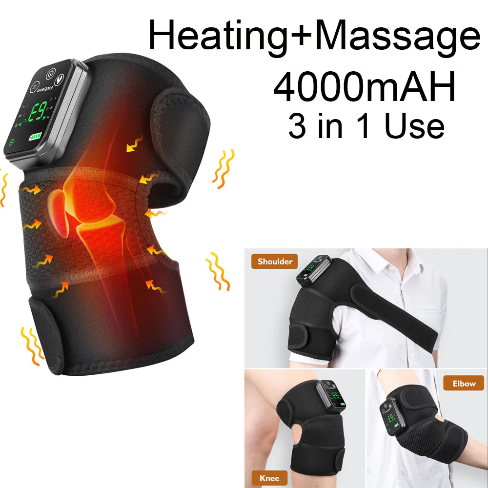 Electric Shoulder Massager Heating Pad Vibration Massage Support Belt Shoulder Thermal Brace