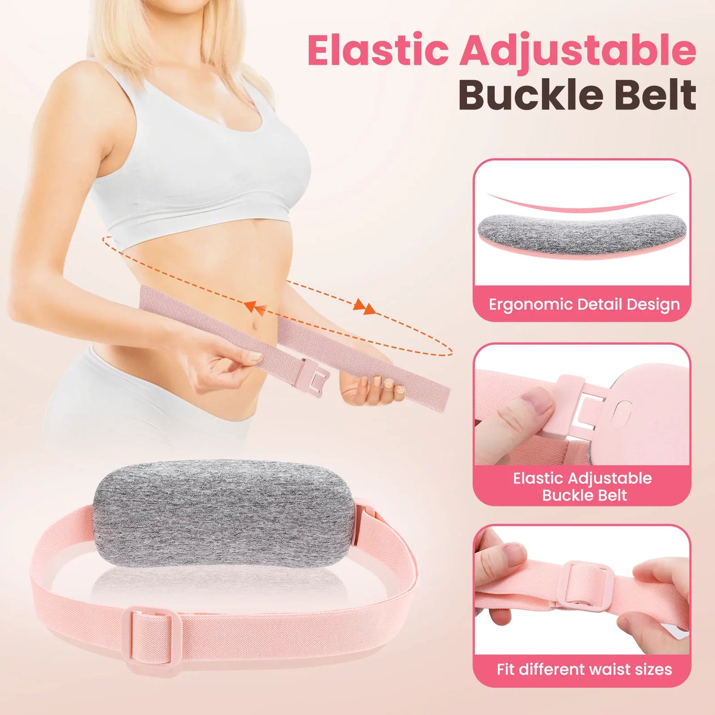 Local Stock Women Menstrual Heating Pads Effective Hot Compress Period Relief Belt Rechargeable Heated Waist Massager Gifts