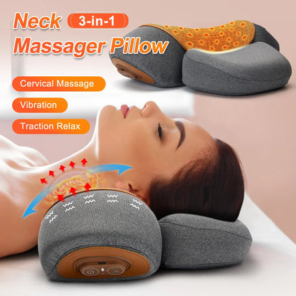 Almohada de Masaje para Cuello con Calor y Vibración