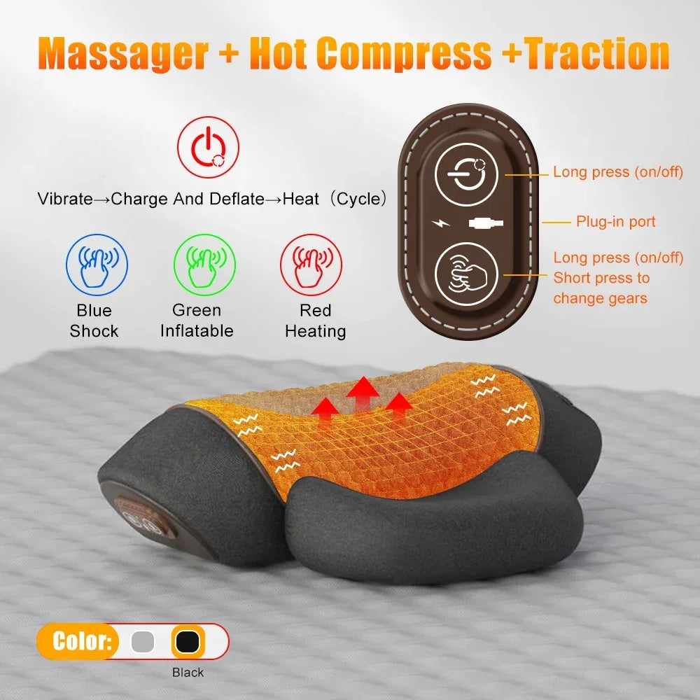Almohada de Masaje para Cuello con Calor y Vibración