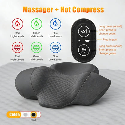 Almohada de Masaje para Cuello con Calor y Vibración